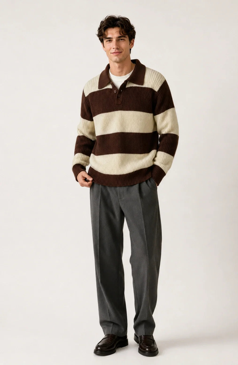Jovera Joyce Beaumont Heritage Stripe Knit Polo