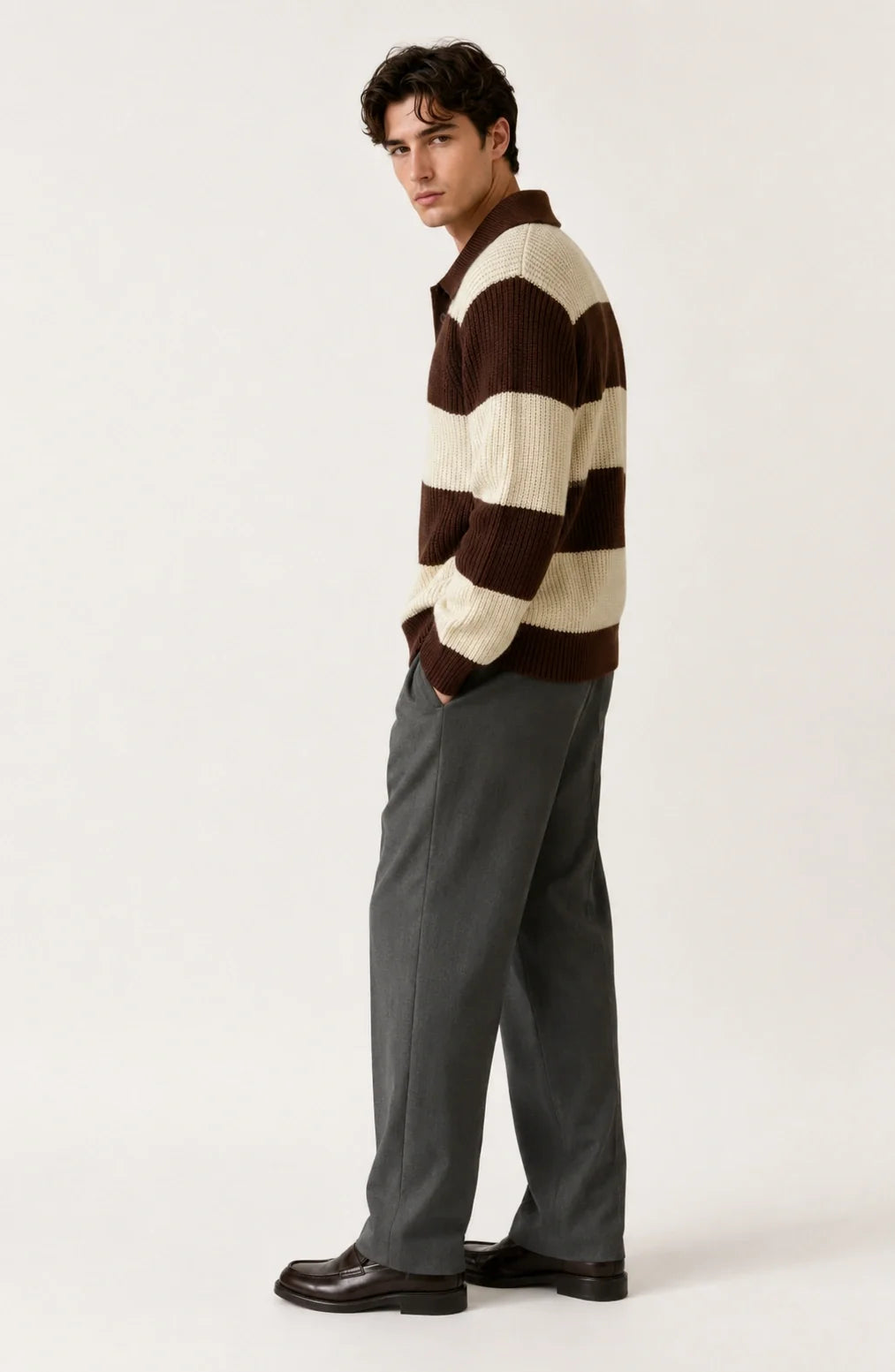Jovera Joyce Beaumont Heritage Stripe Knit Polo