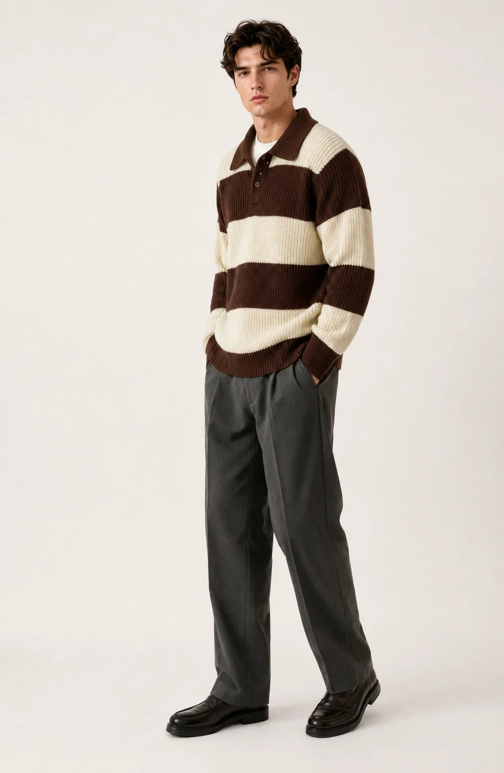 Jovera Joyce Beaumont Heritage Stripe Knit Polo