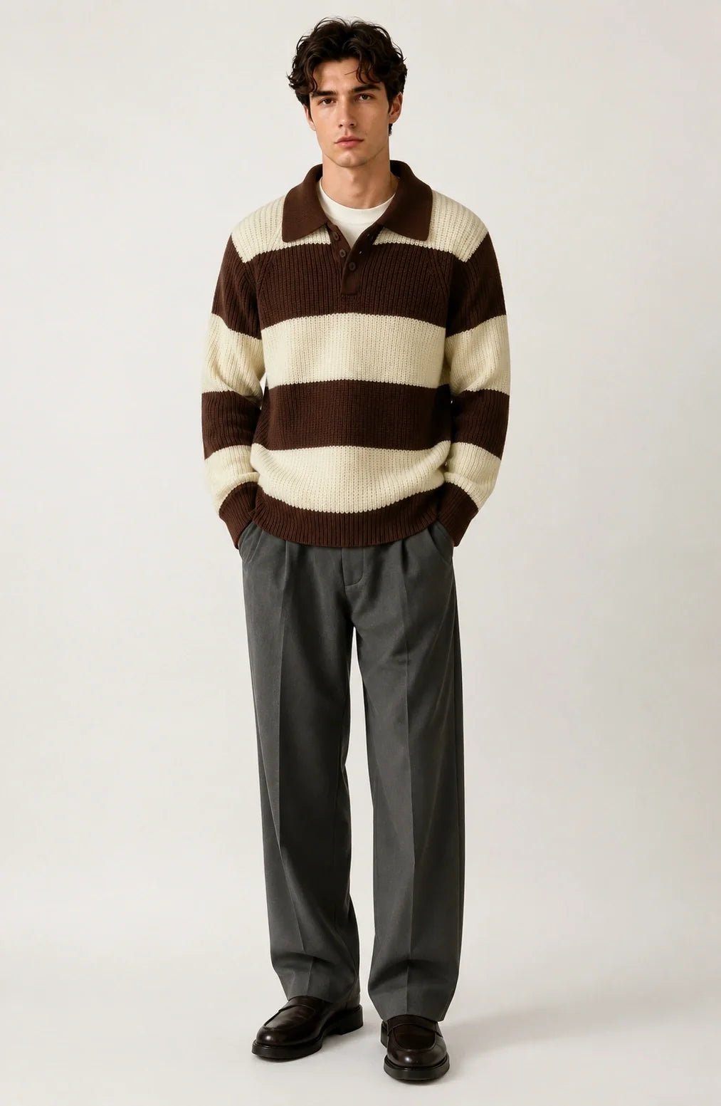 Jovera Joyce Beaumont Heritage Stripe Knit Polo