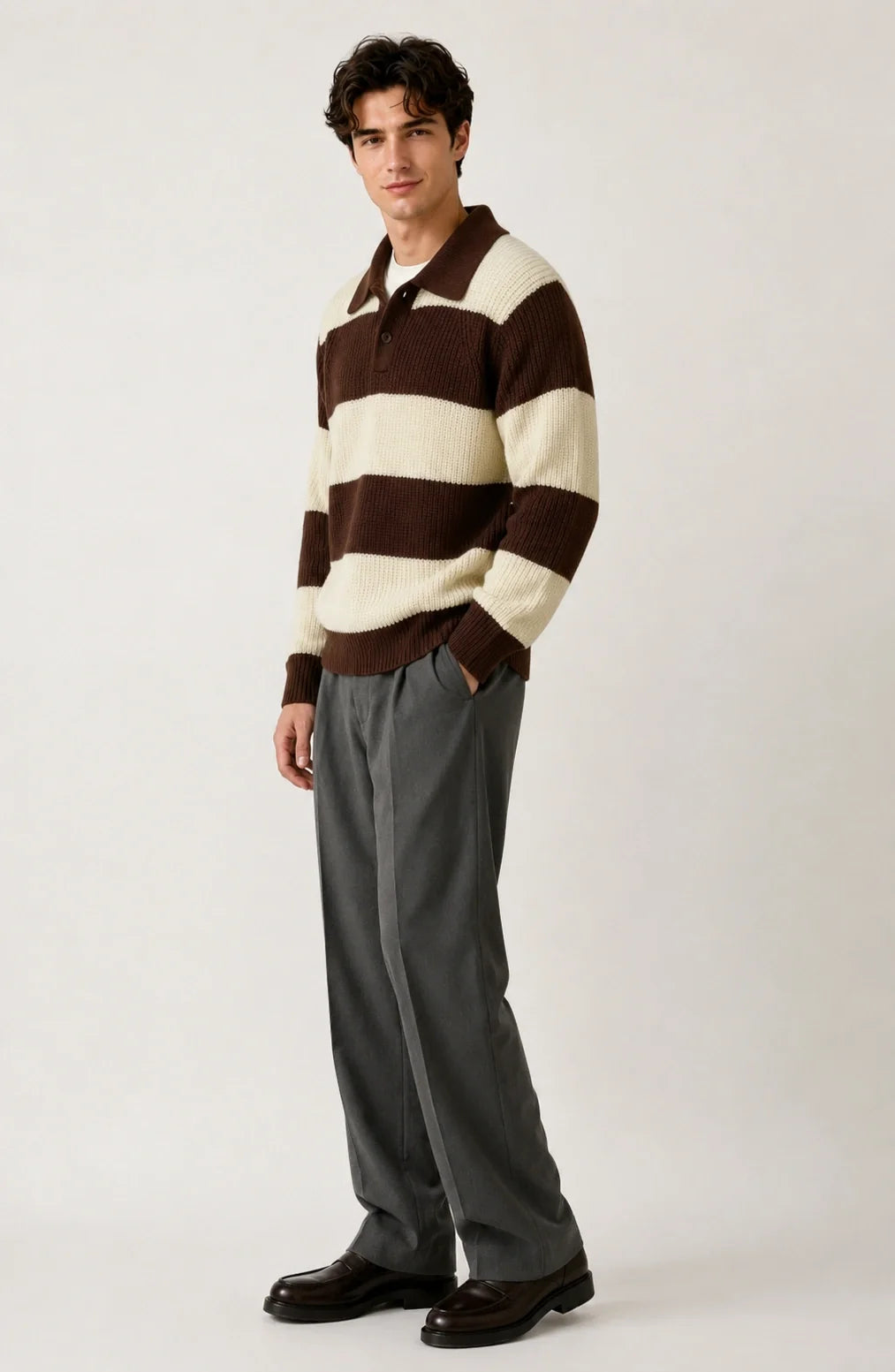 Jovera Joyce Beaumont Heritage Stripe Knit Polo