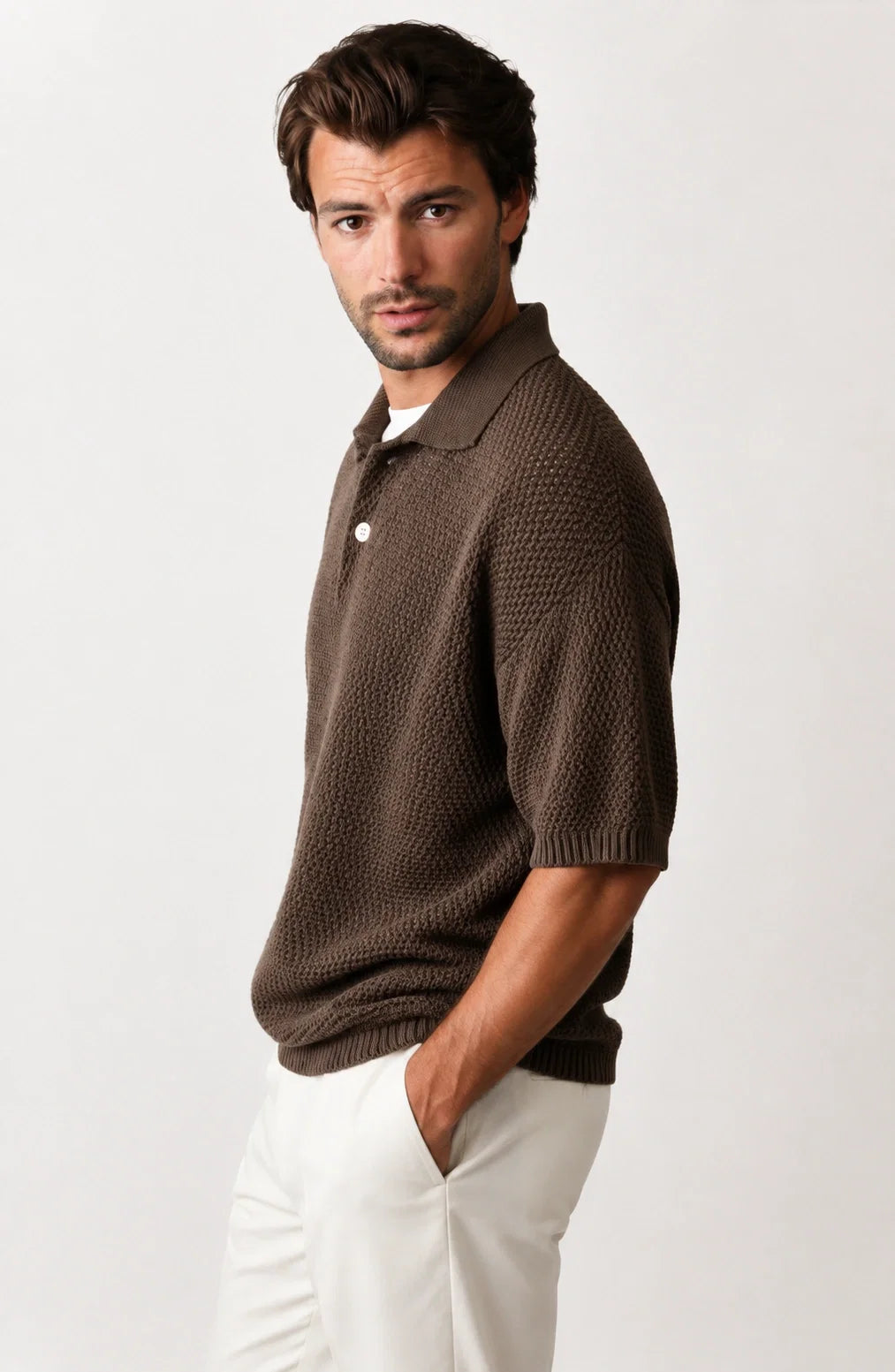 Jovera Joyce Savoy Open-Knit Polo