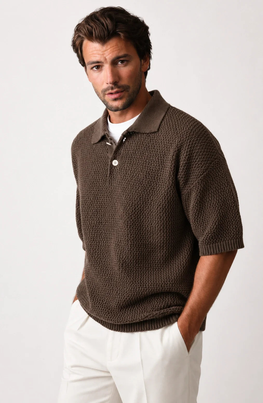 Jovera Joyce Savoy Open-Knit Polo
