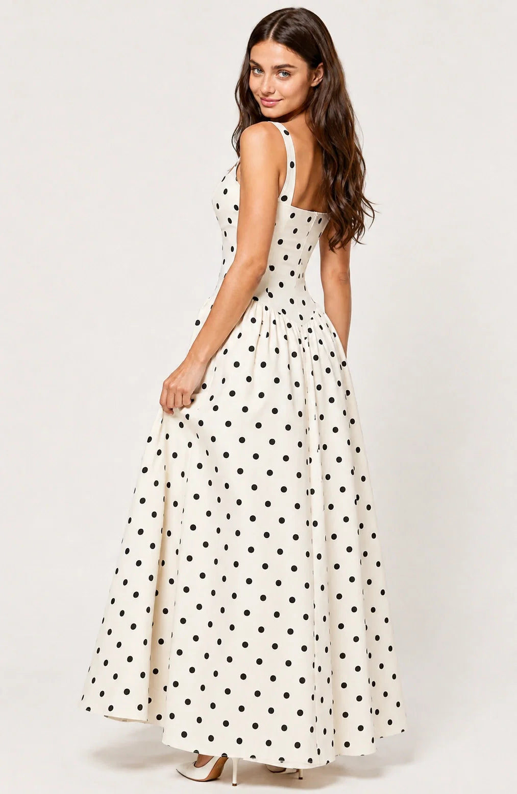 Etoile Noire Polka Maxi Dress