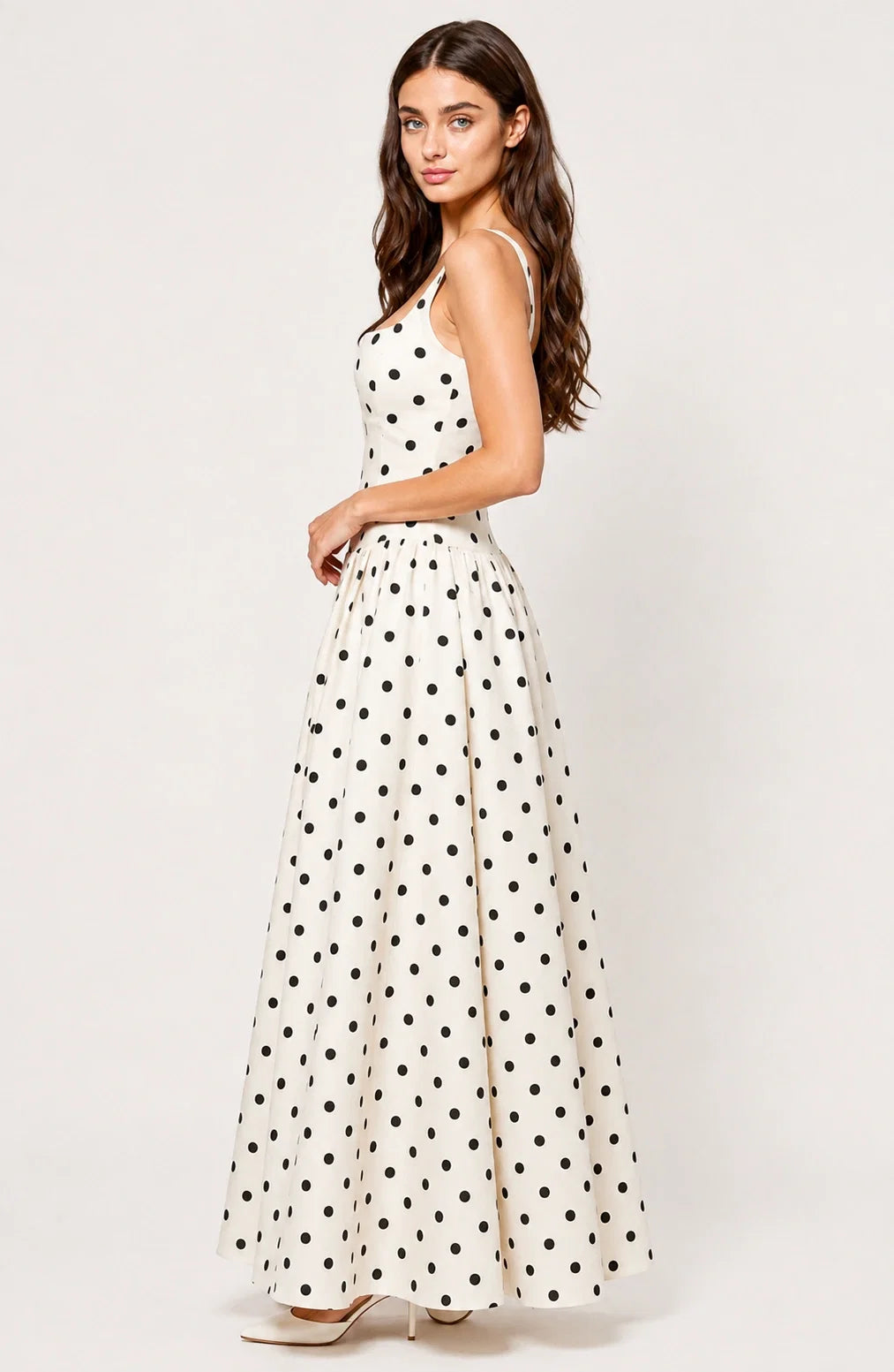 Etoile Noire Polka Maxi Dress