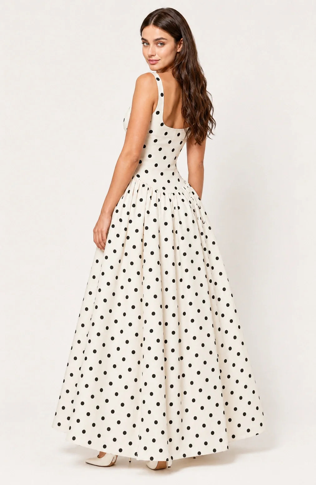 Etoile Noire Polka Maxi Dress
