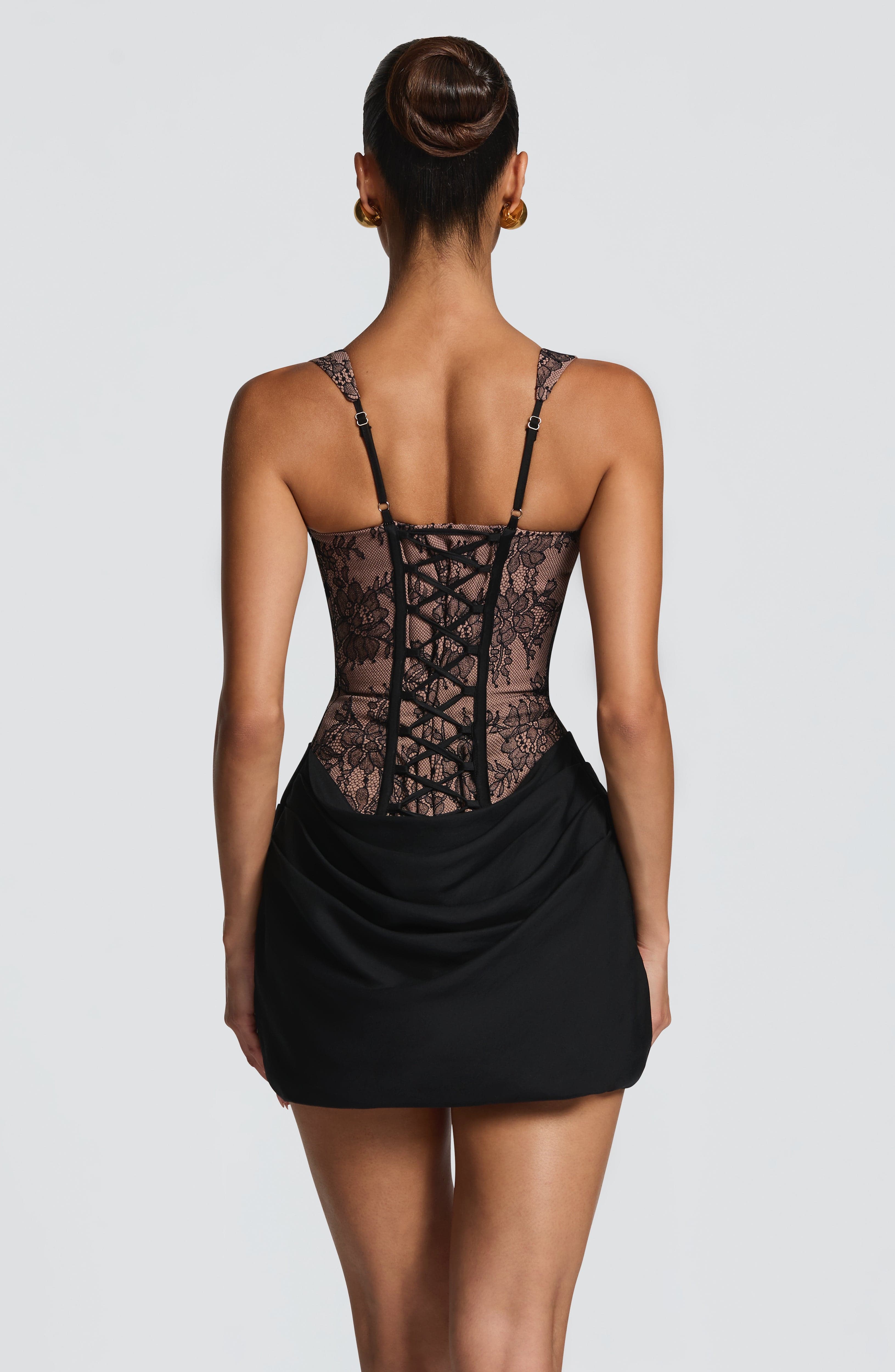 Sexy Backless Short Sheath Dress Womens Waist-Cinching Strap Dress With Ties Jovera Joyce