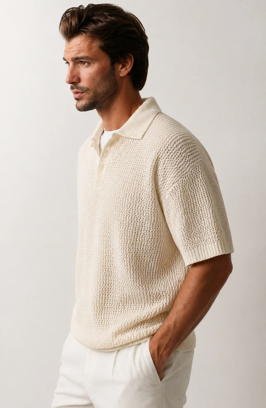 Jovera Joyce Savoy Open-Knit Polo