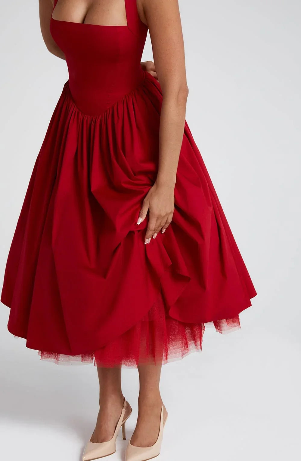Hanging Collar Sexy Slim Fit Backless Mid-length Sweet Mesh Temperament Dress Jovera Joyce