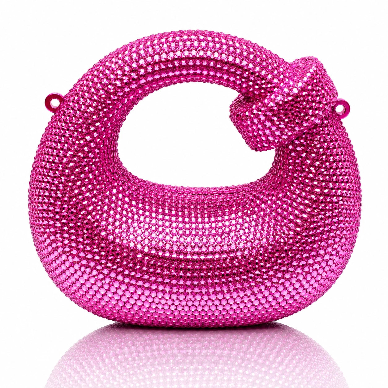 Jovera Joyce Rosé Lumière Crystal Sculptural Handbag
