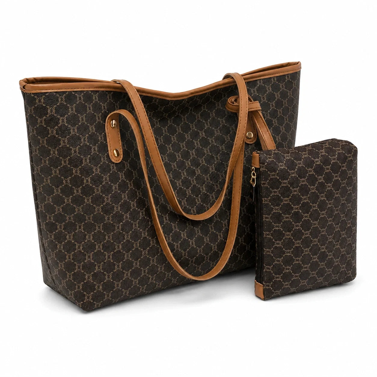 Jovera Joyce Maison Héritage 2-Piece Patterned Tote &amp; Pouch Collection