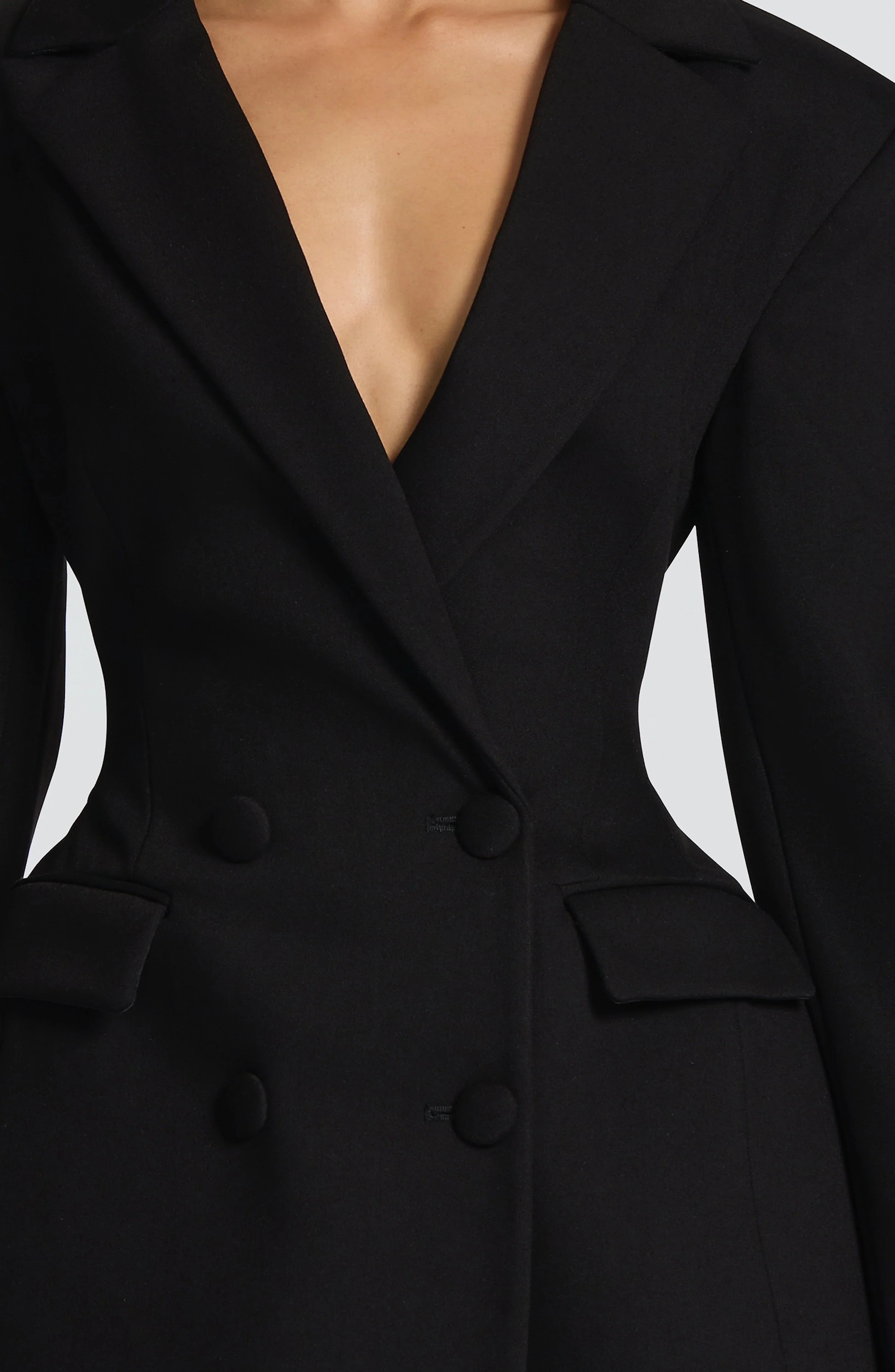 New-style Casual Slim-fit Suit Long-sleeve Bud-shaped Faux-pocket Dress Jovera Joyce