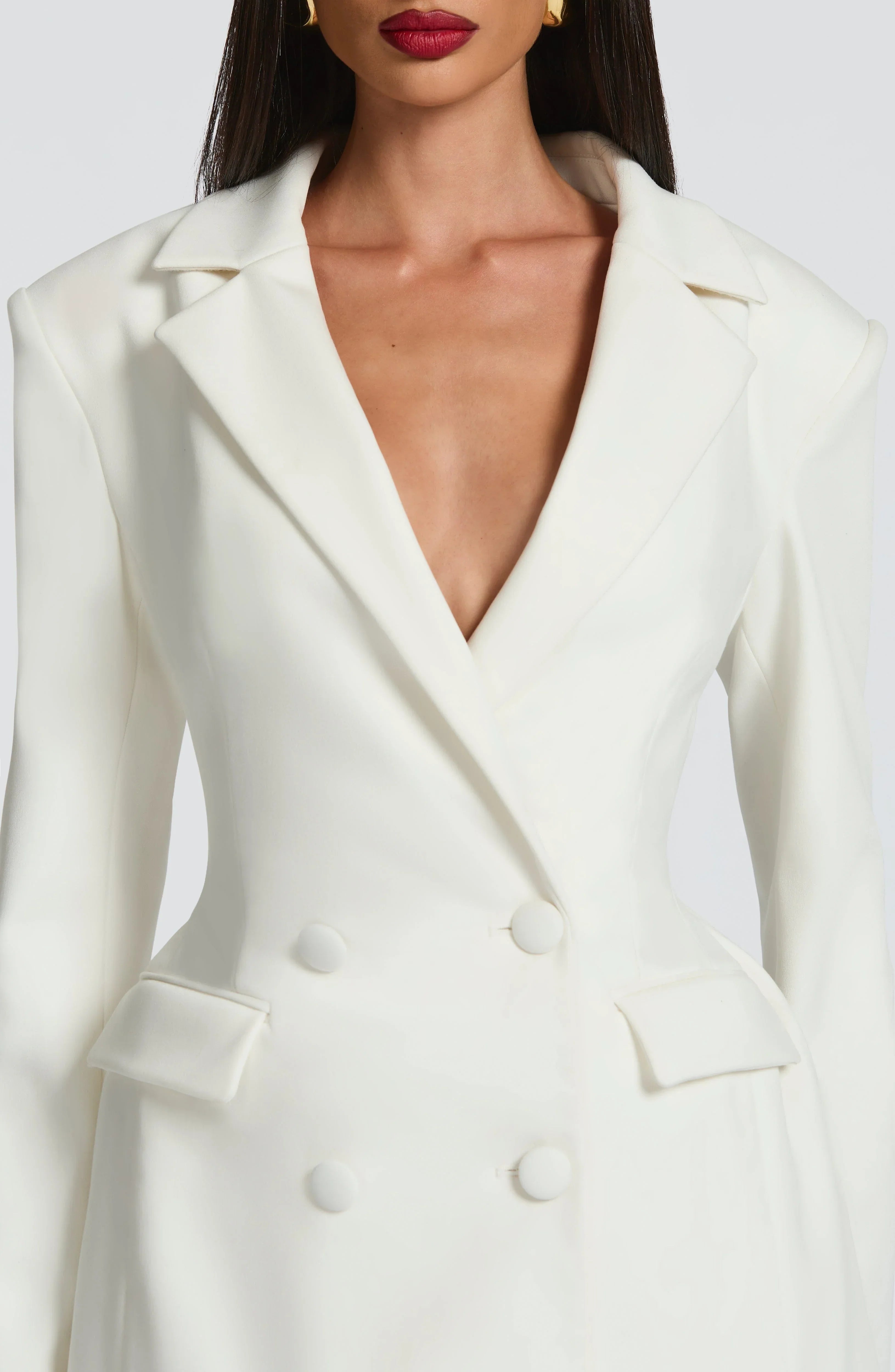New-style Casual Slim-fit Suit Long-sleeve Bud-shaped Faux-pocket Dress Jovera Joyce