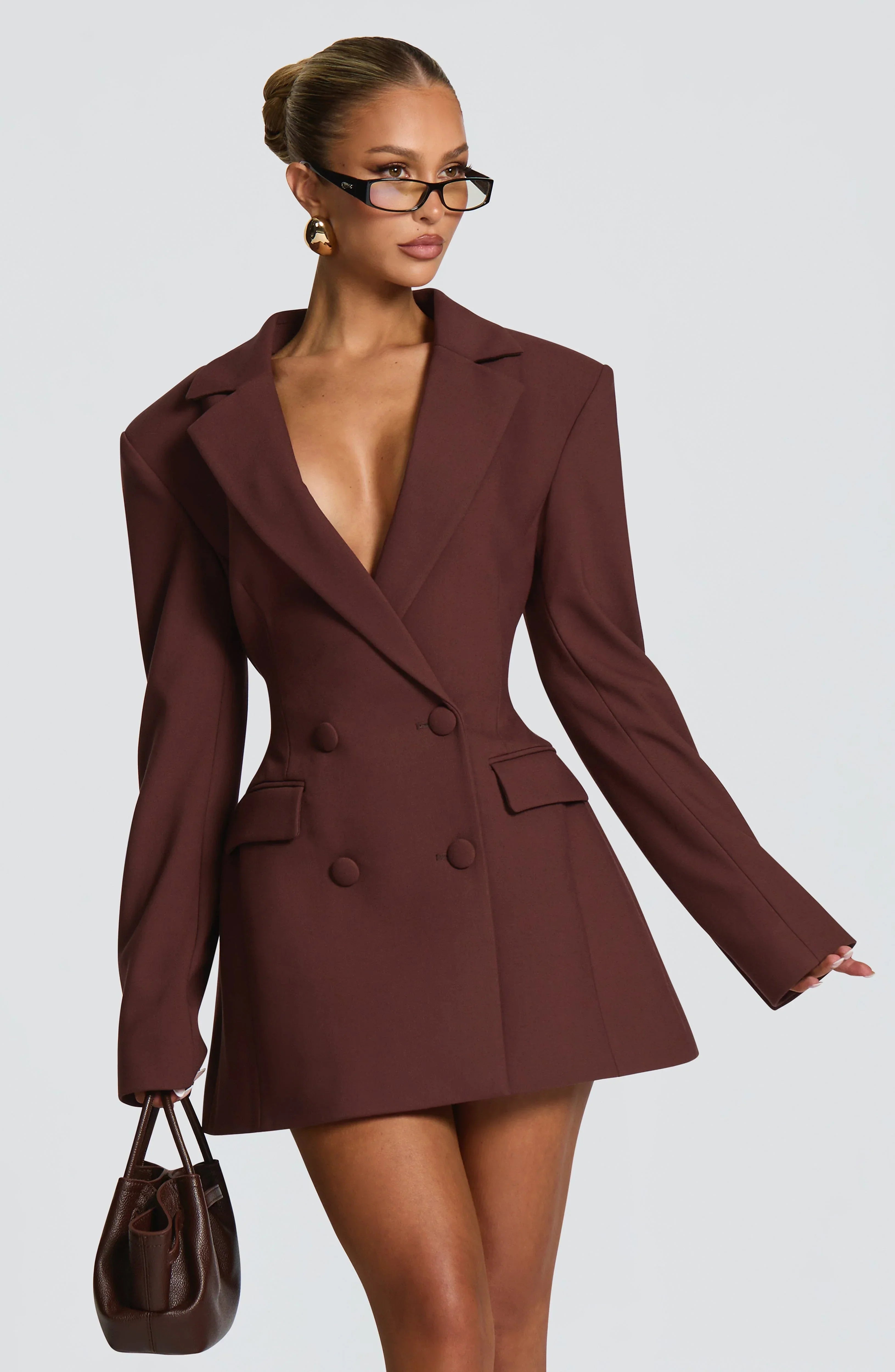 New-style Casual Slim-fit Suit Long-sleeve Bud-shaped Faux-pocket Dress Jovera Joyce