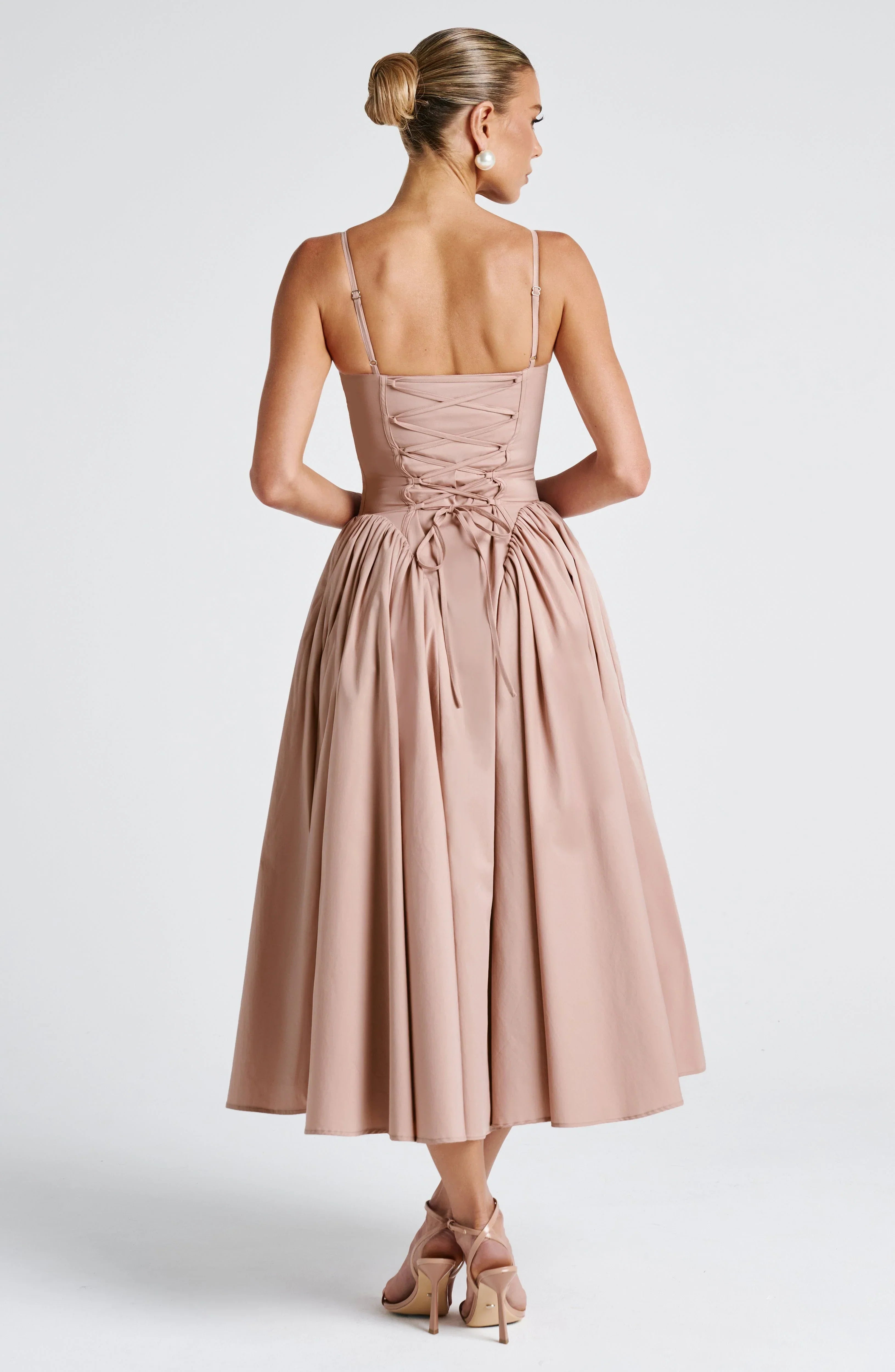 Body Hugging Pleated Strap Dress Jovera Joyce
