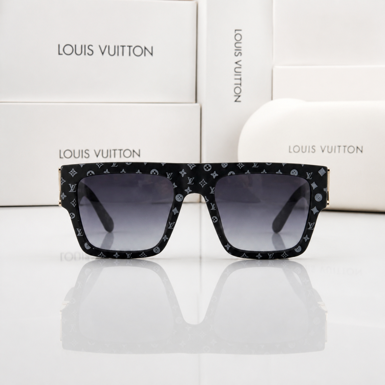 Louis Vuitton Monogram Eclipse Square LV Millionaires Luxury Sunglasses