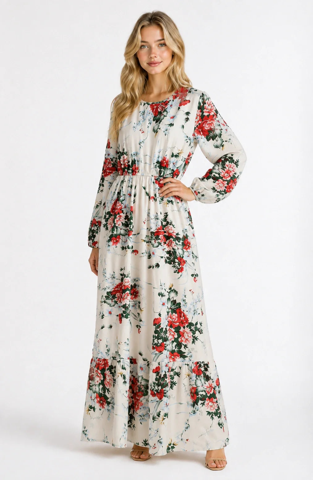 Jovera Joyce Jardin Éclat Floral Midi Dress
