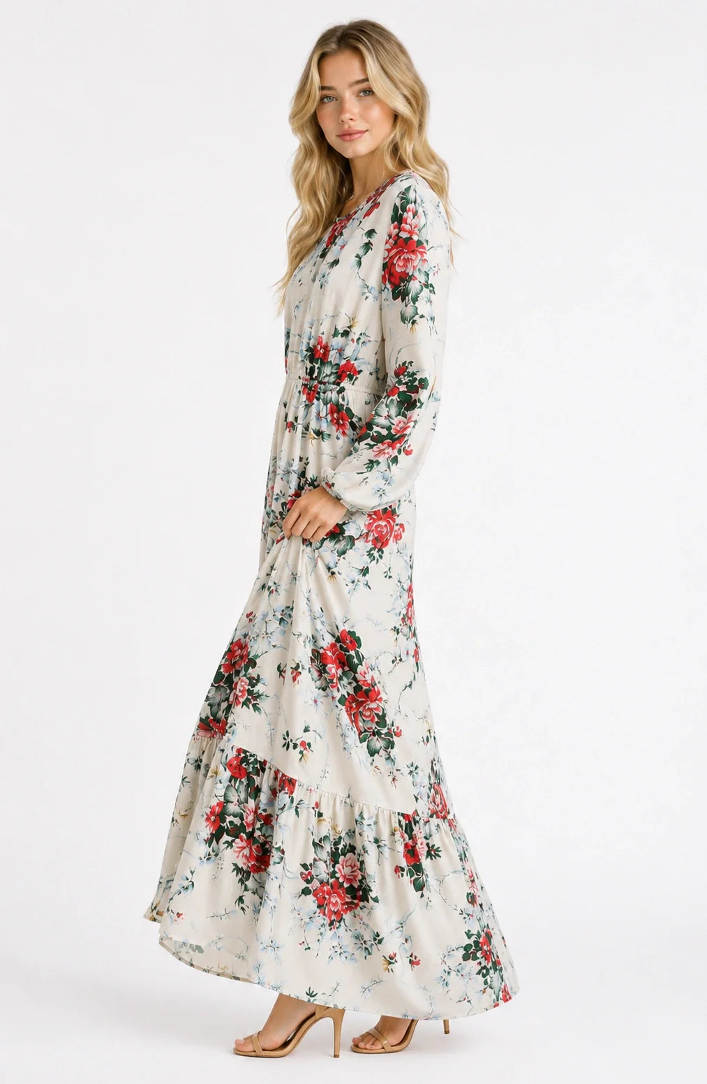 Jovera Joyce Jardin Éclat Floral Midi Dress