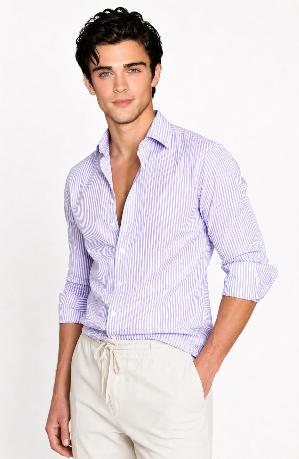 Jovera Joyce Riviera Seersucker Stripe Shirt