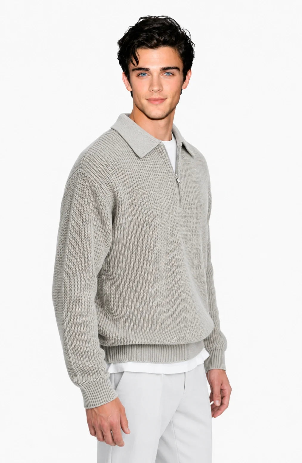 Jovera Joyce Valmont Quarter-Zip Ribbed Knit