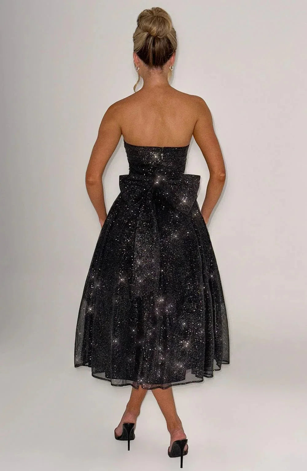 Seraphina Noir Midi Dress - Jovera Joyce