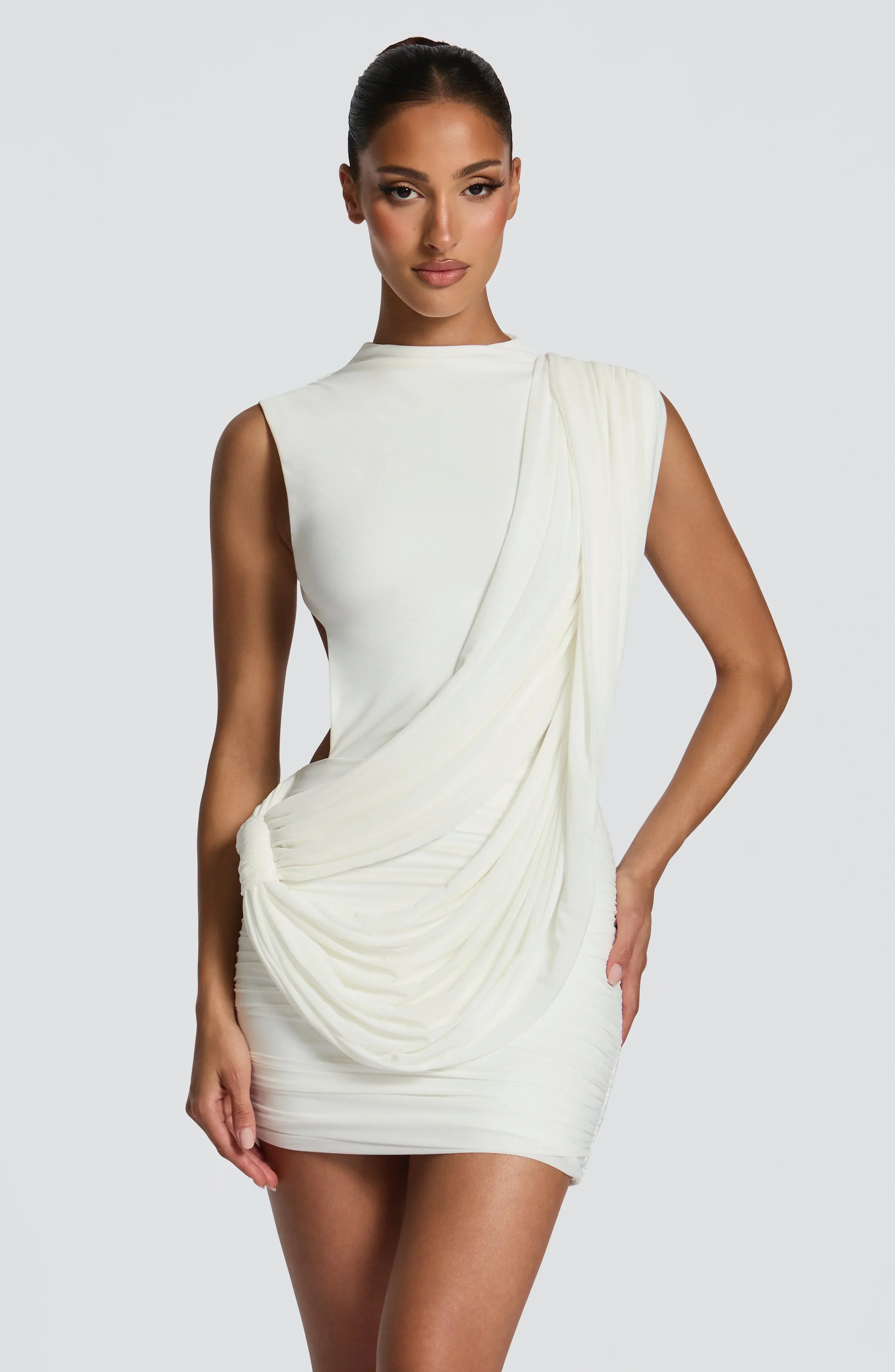 Womens Casual Solid-Color Slim-Fit Backless Dress Jovera Joyce