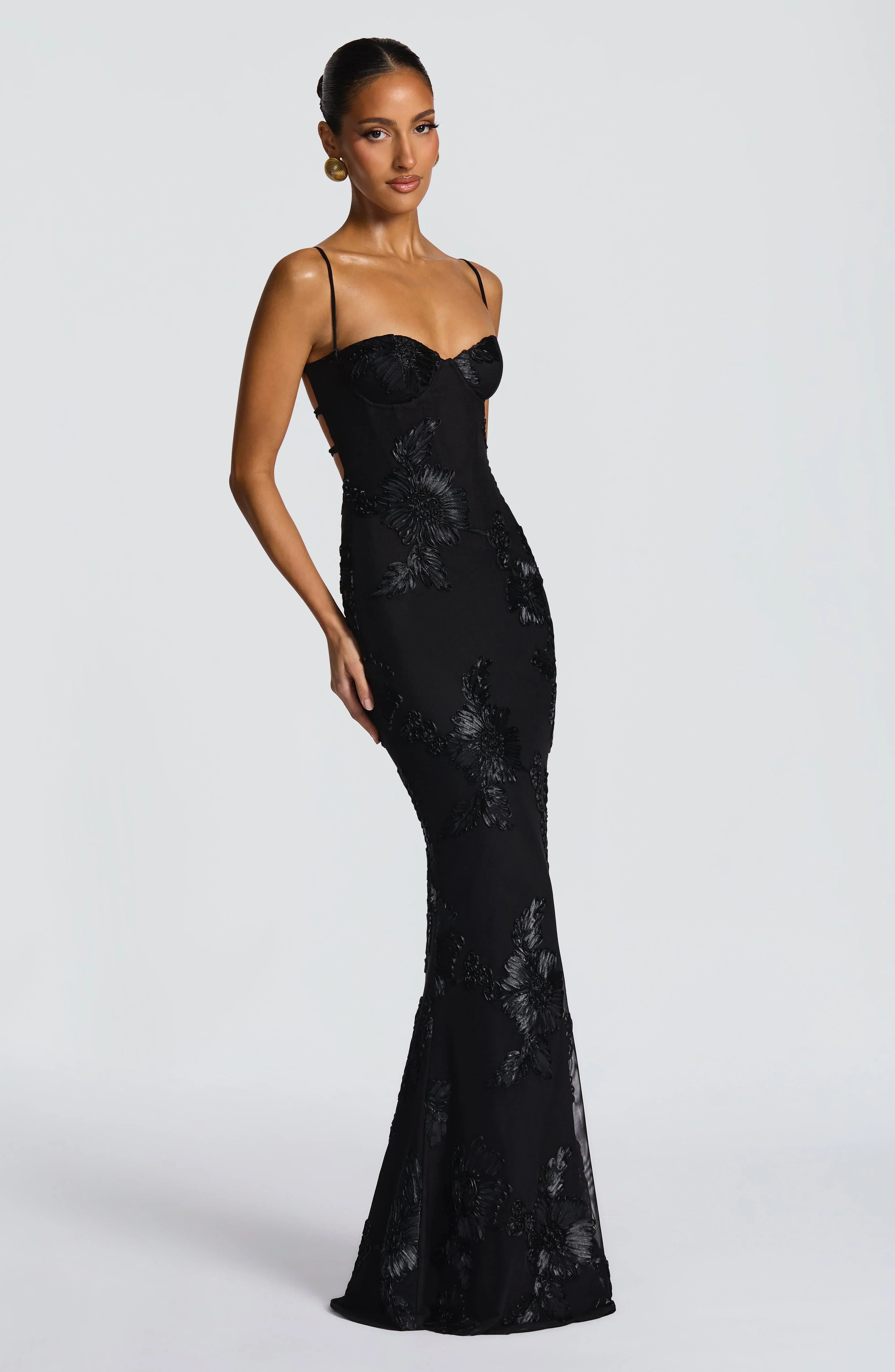 Flower-decorated Evening Dress High-end Banquet Elegant Slimming Jovera Joyce