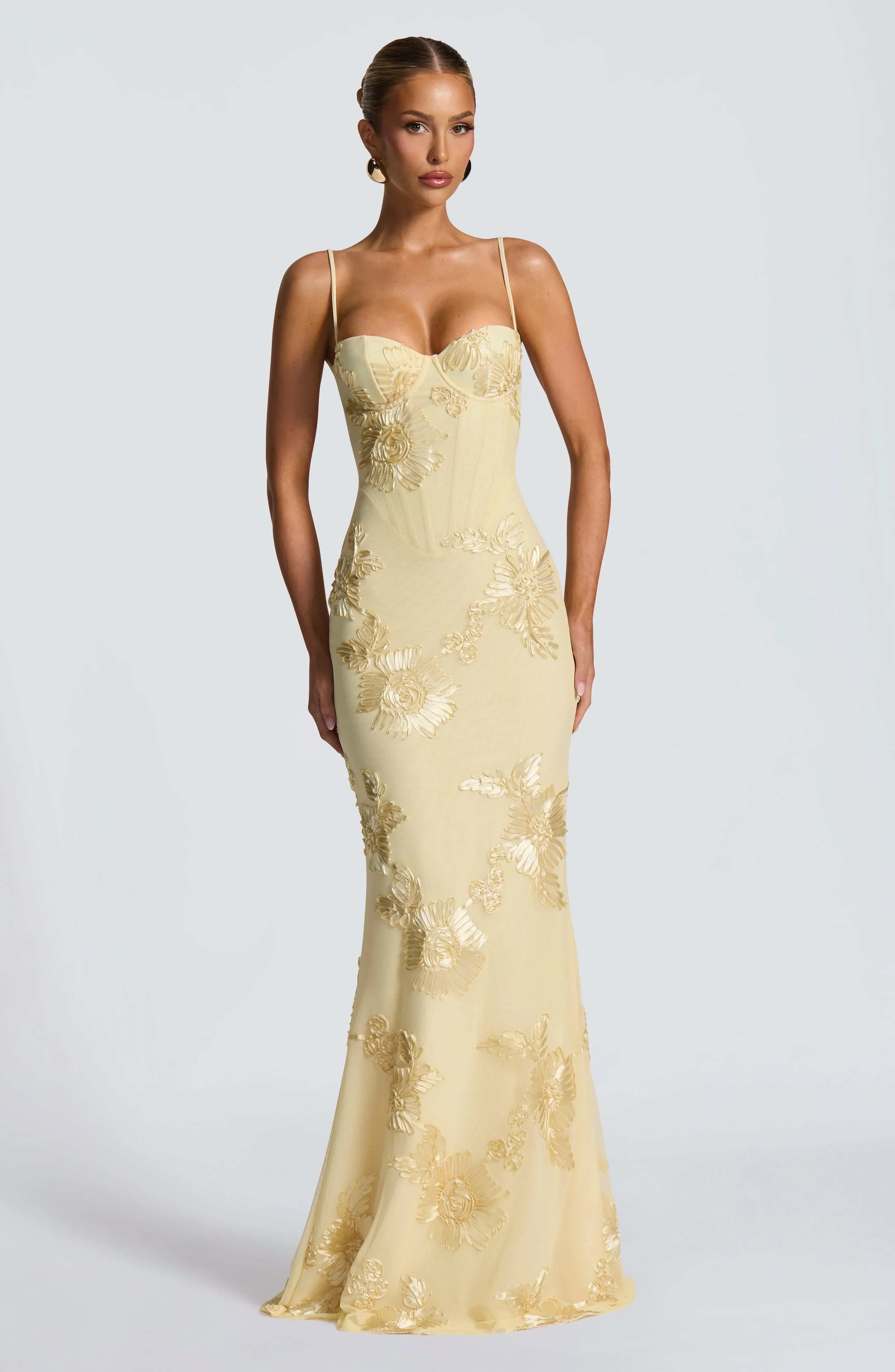 Flower-decorated Evening Dress High-end Banquet Elegant Slimming Jovera Joyce