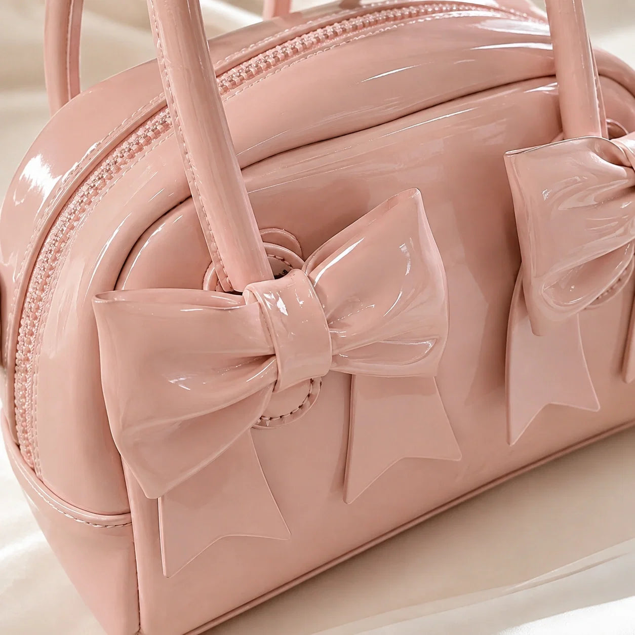 Jovera Joyce Belle Époque Double-Bow Gloss Handbag