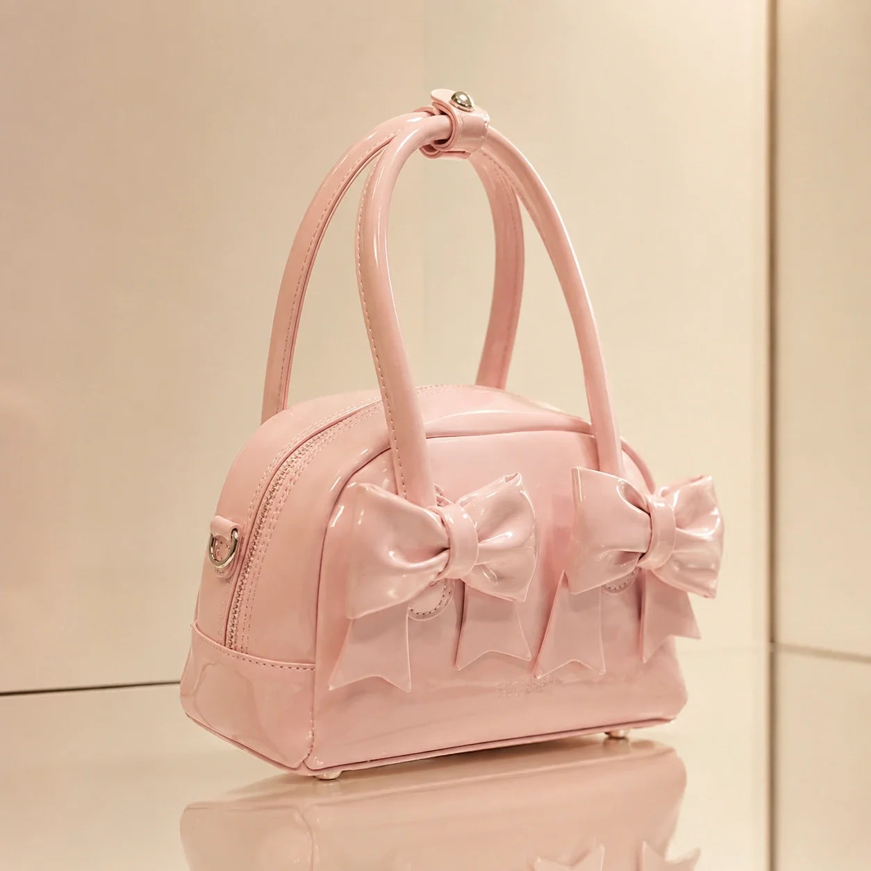 Jovera Joyce Belle Époque Double-Bow Gloss Handbag