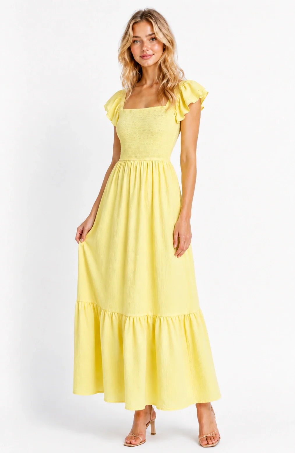 Jovera Joyce Lumière Belle Ruffle Maxi Dress