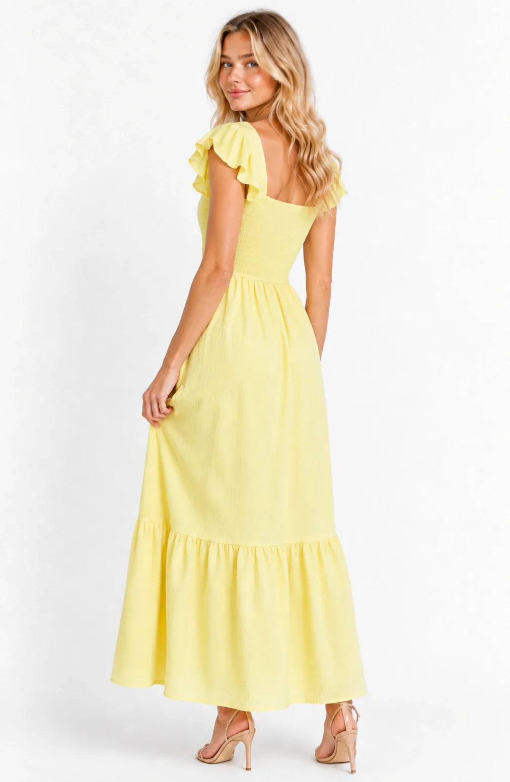 Jovera Joyce Lumière Belle Ruffle Maxi Dress