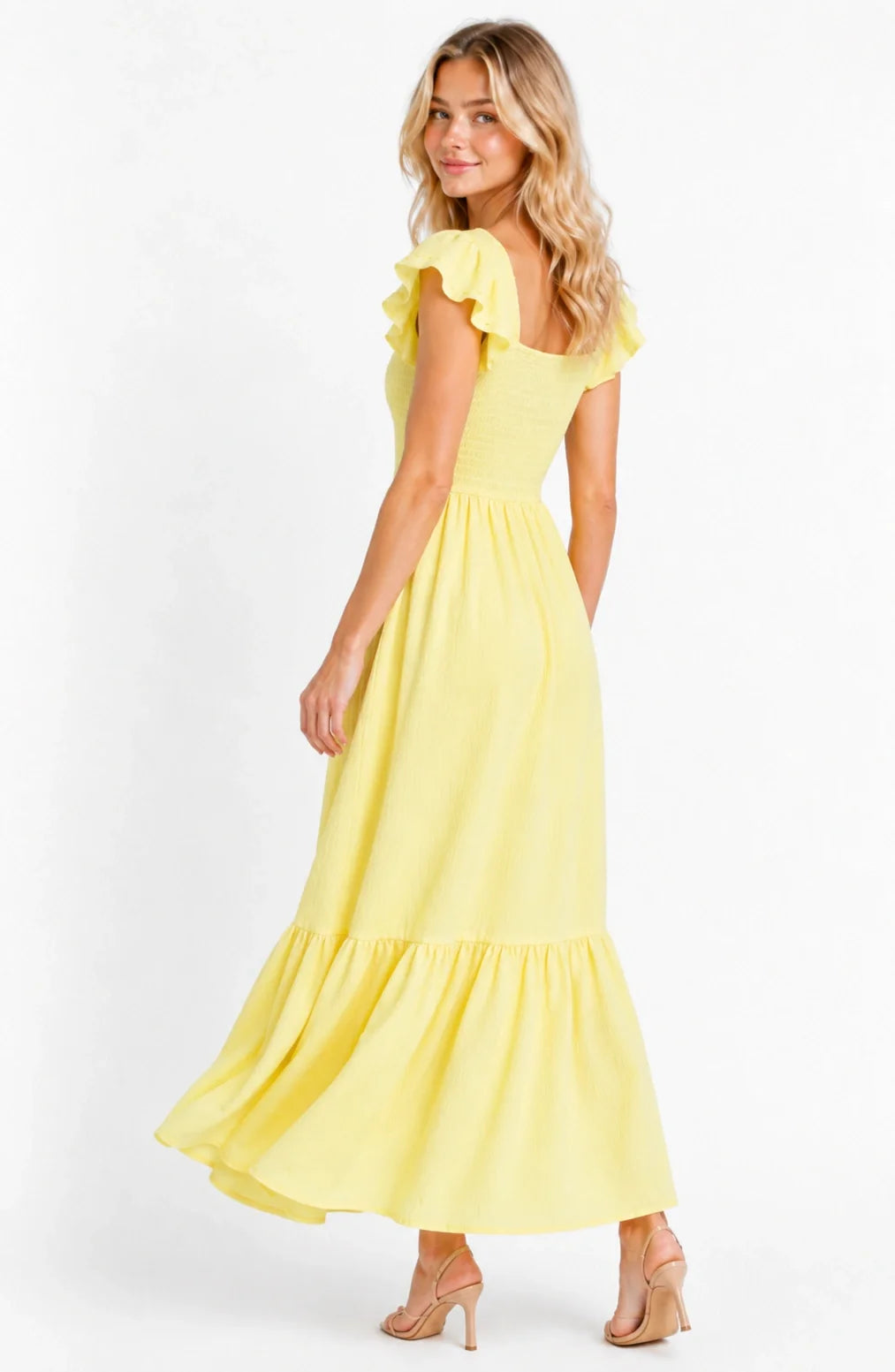 Jovera Joyce Lumière Belle Ruffle Maxi Dress