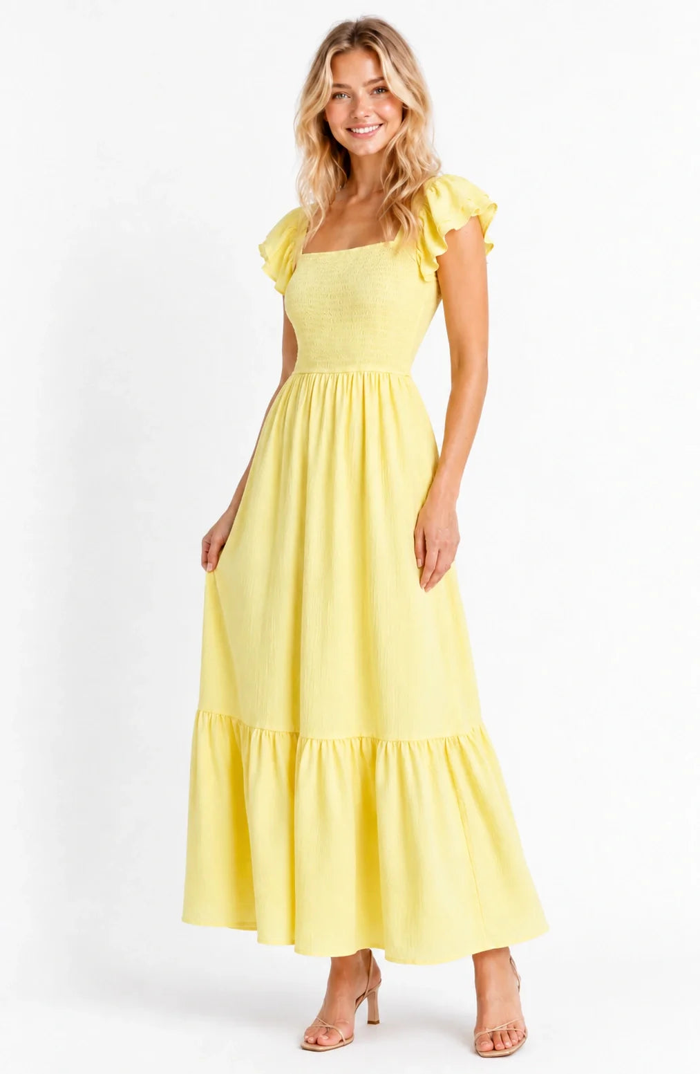 Jovera Joyce Lumière Belle Ruffle Maxi Dress