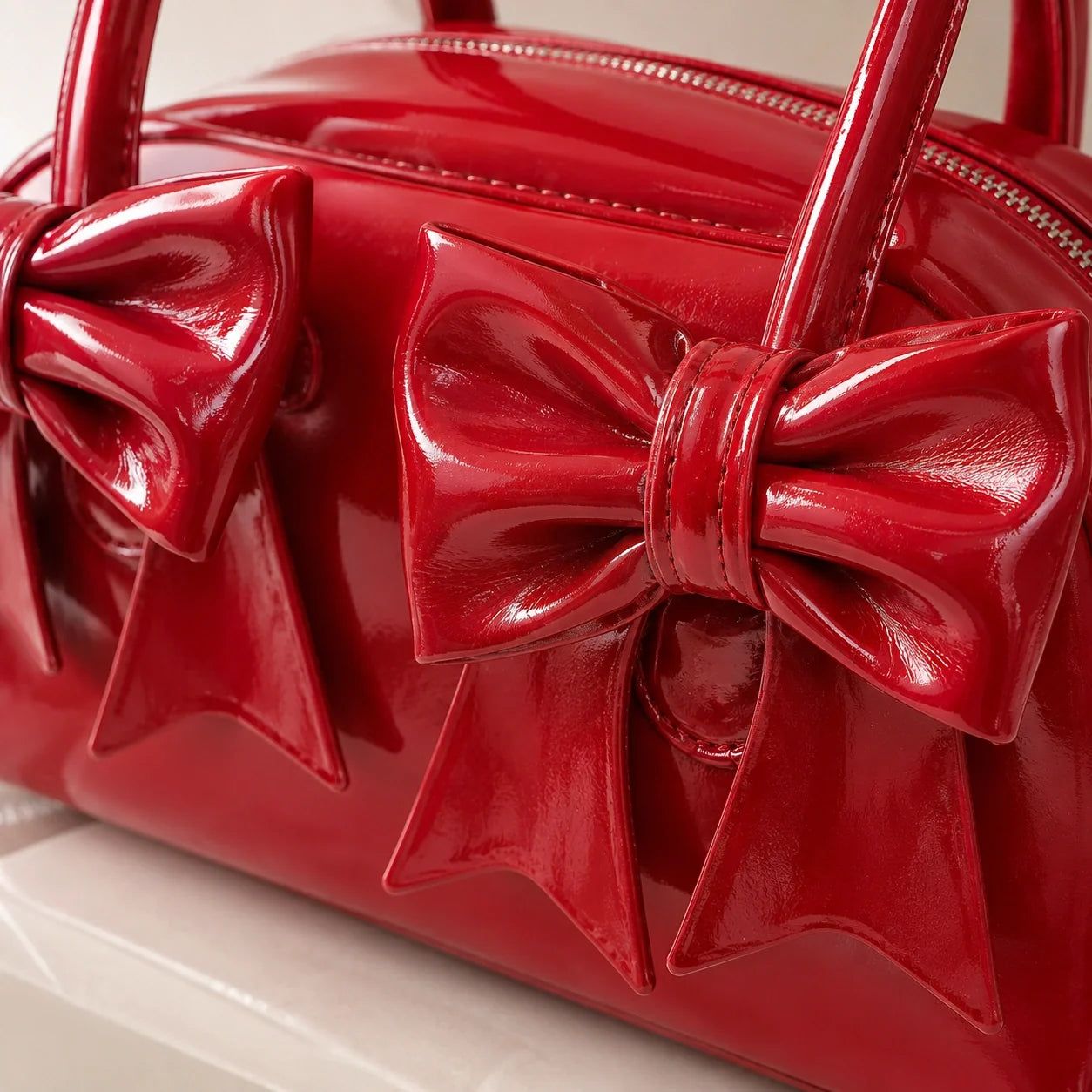Jovera Joyce Belle Époque Double-Bow Gloss Handbag
