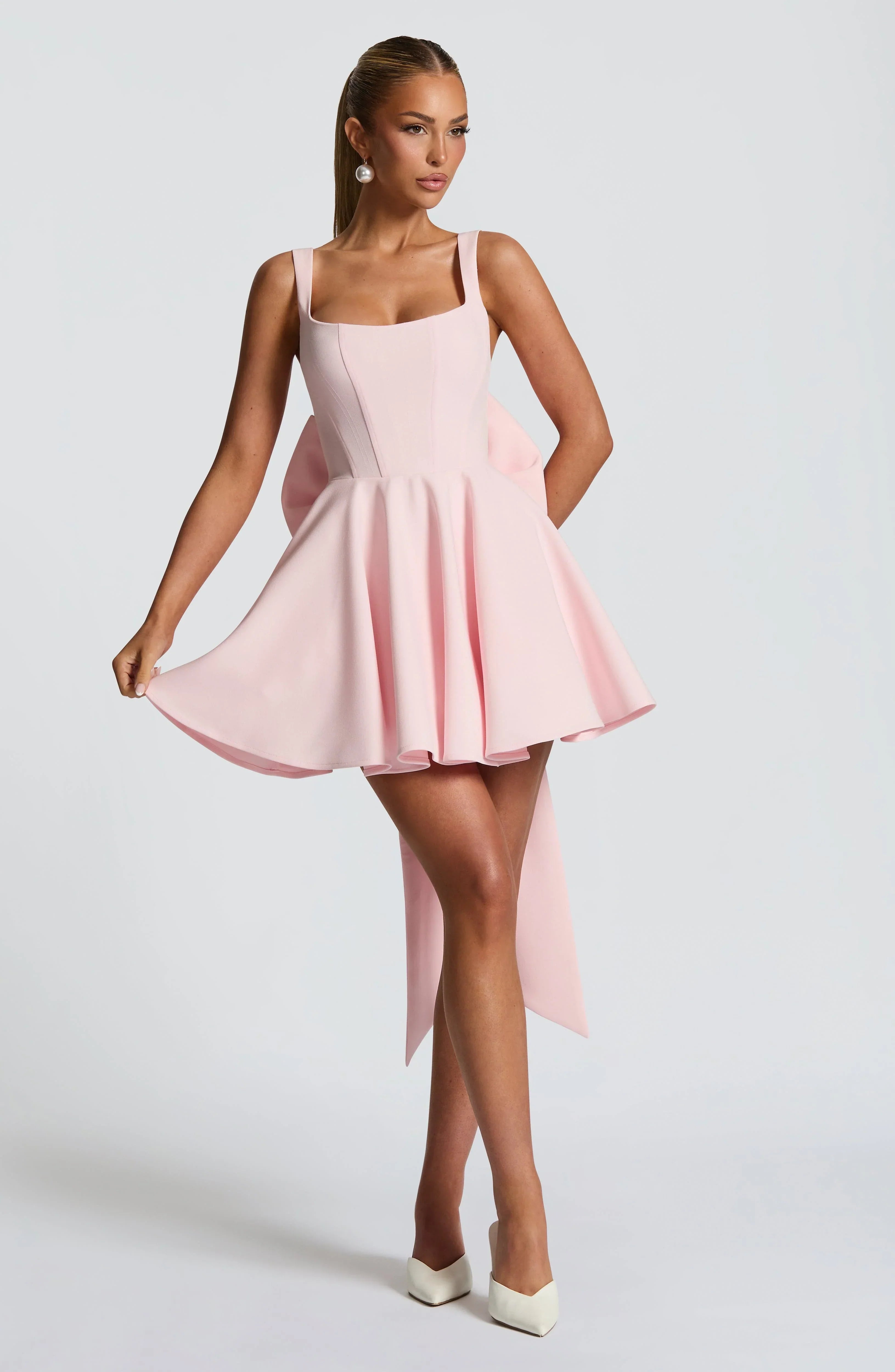 Solid Color Square Collar Sling Dress Women Jovera Joyce