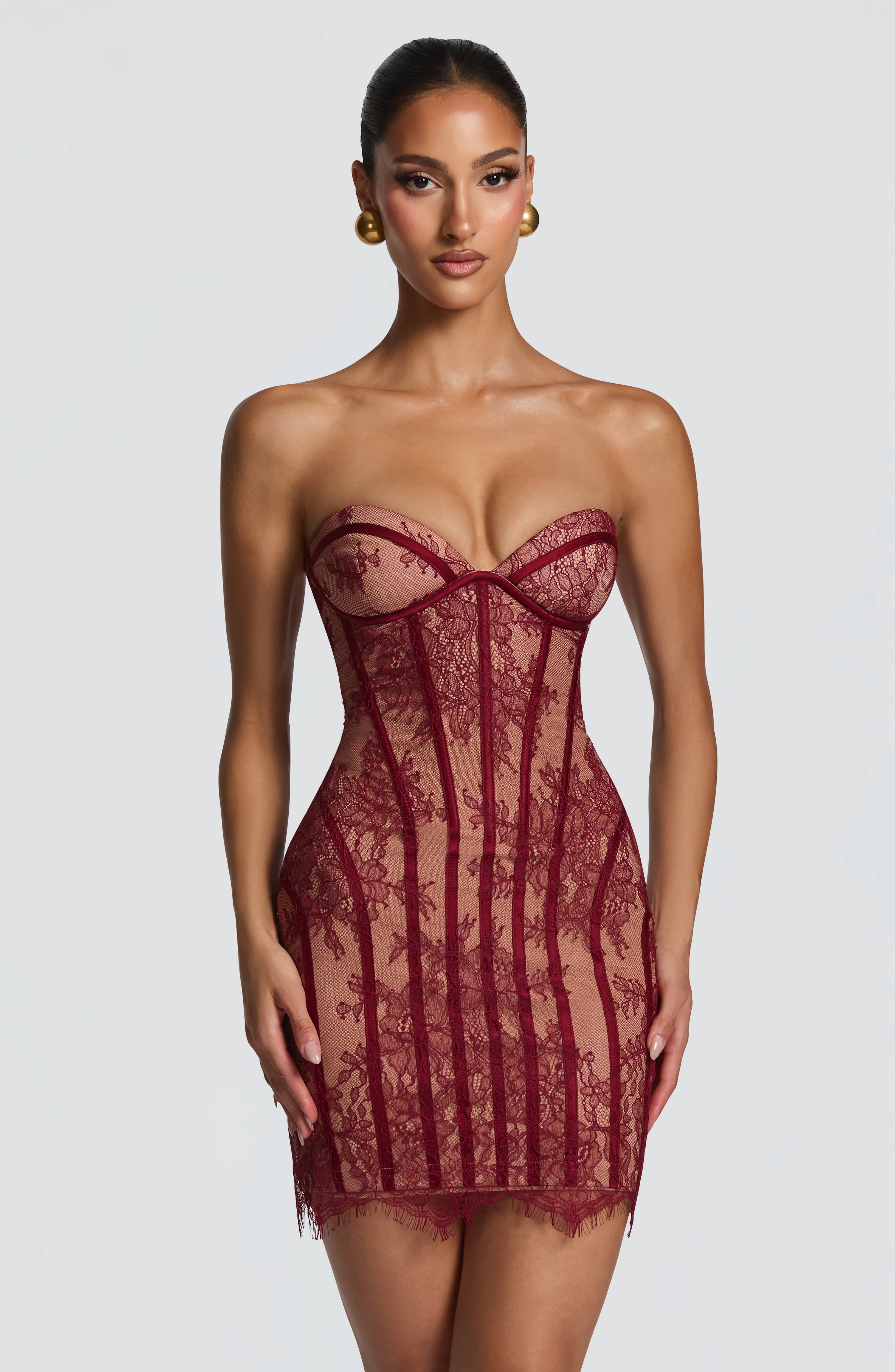 6 European And American Lace Bustier Sheath Dress Jovera Joyce