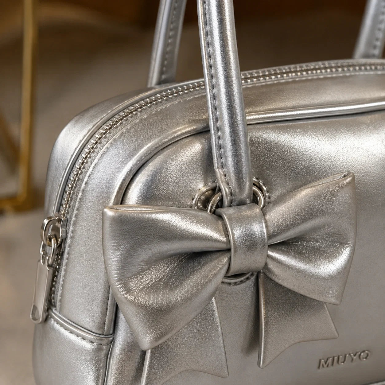 Jovera Joyce Belle Époque Double-Bow Gloss Handbag