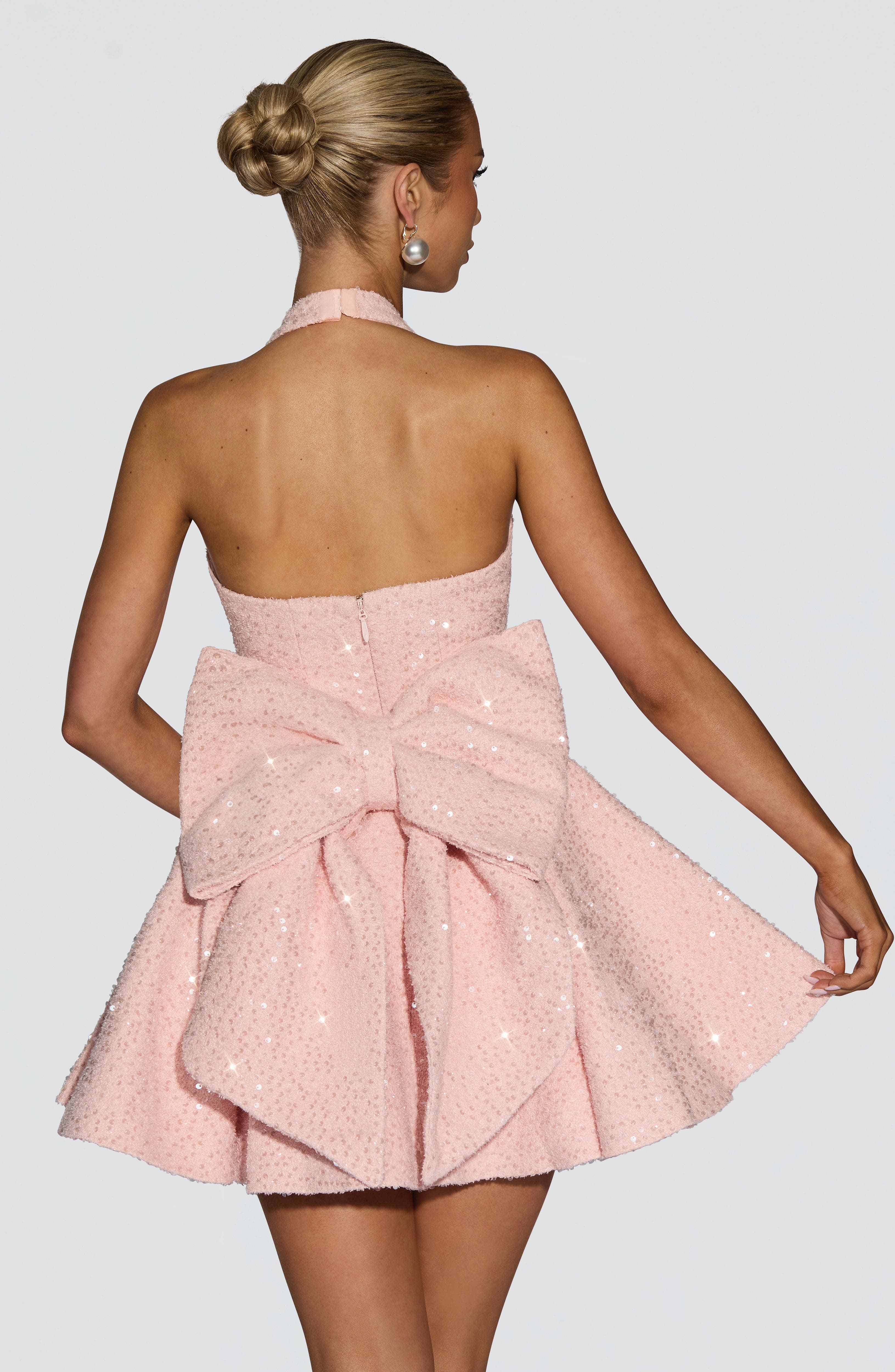 European And American-style Bow-tied Halter Dress Jovera Joyce