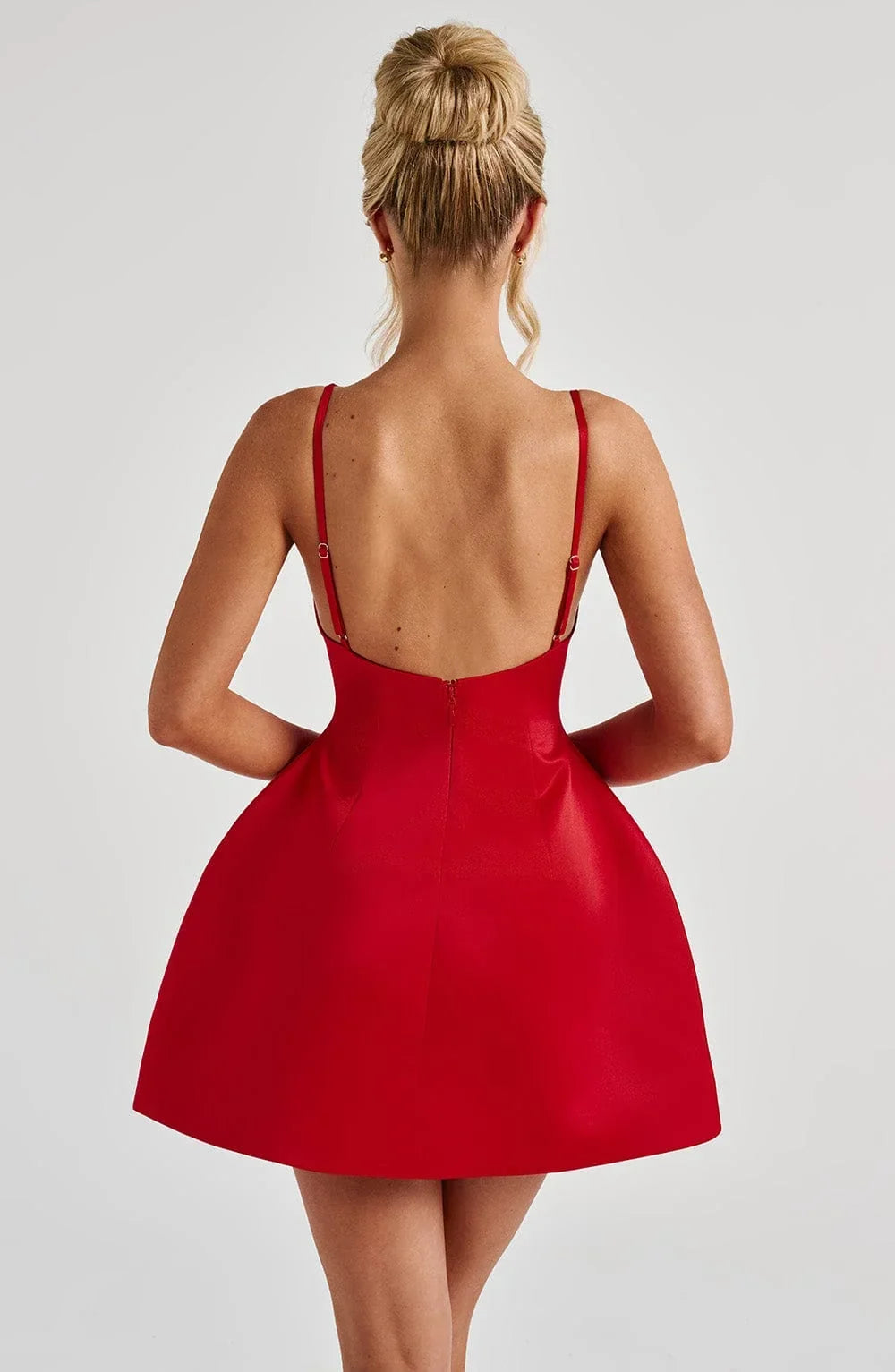 Solid-color Sexy Tank Top With Adjustable Straps Backless Mini Dress Jovera Joyce