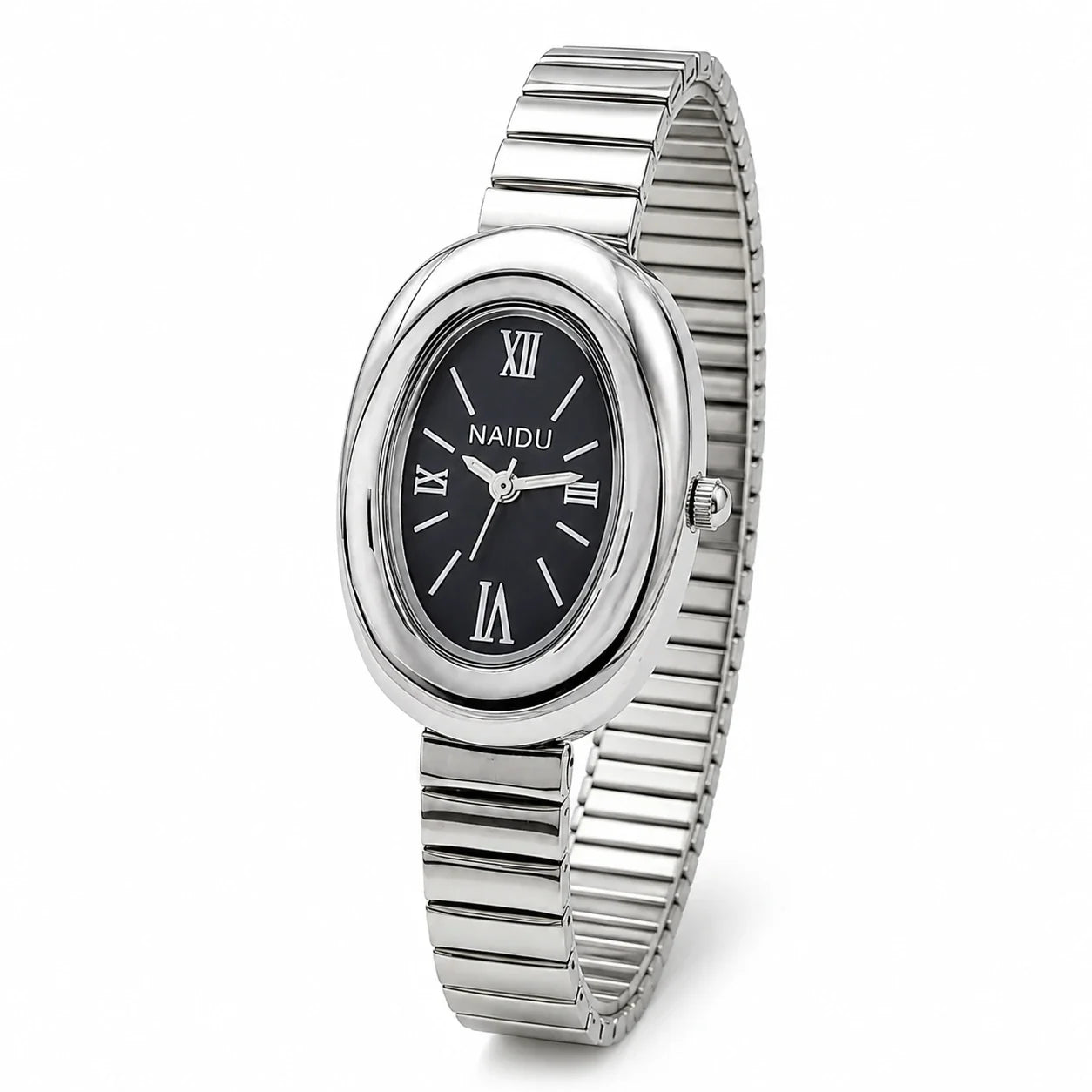 Jovera Joyce Aurelia Éclipse Sculpted Oval Bracelet Watch