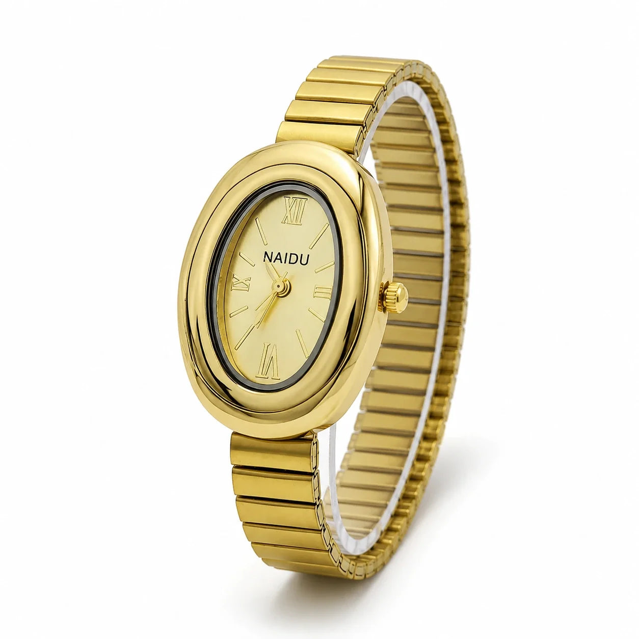 Jovera Joyce Aurelia Éclipse Sculpted Oval Bracelet Watch