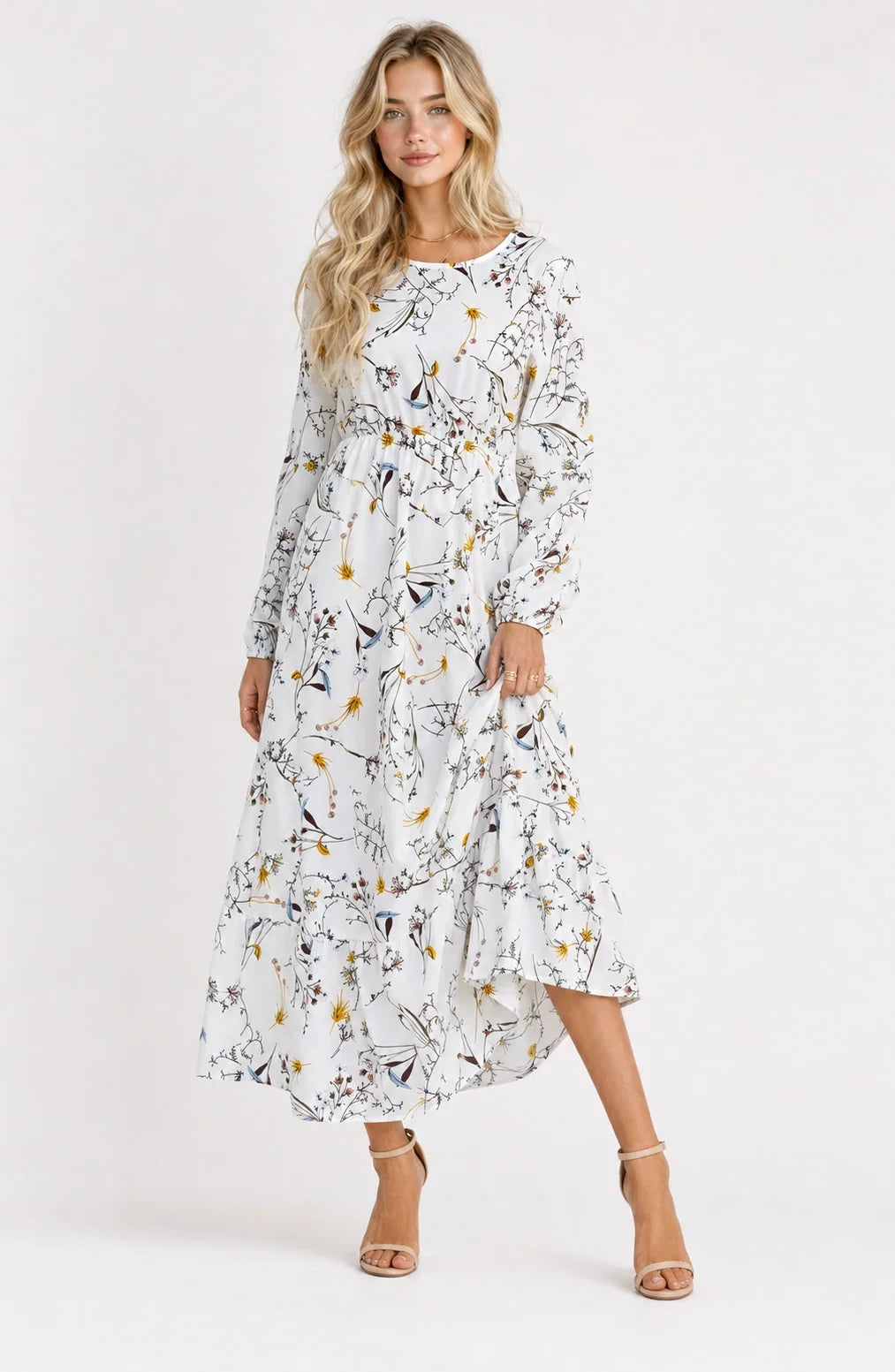 Jovera Joyce Jardin Éclat Floral Midi Dress