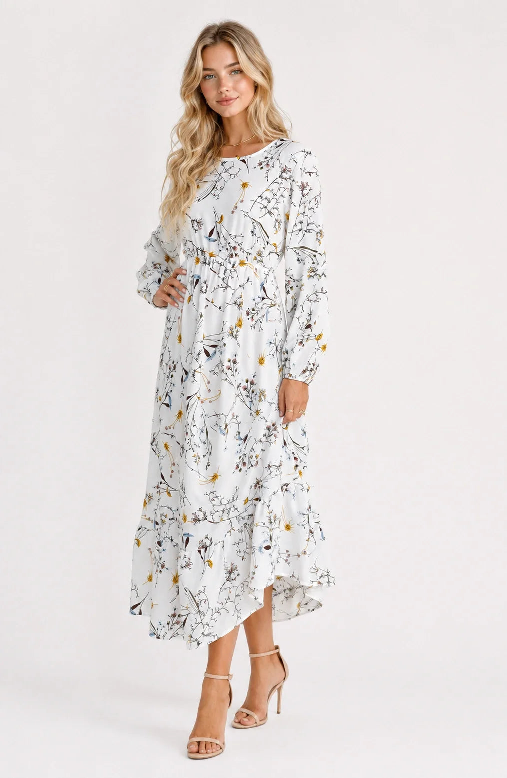 Jovera Joyce Jardin Éclat Floral Midi Dress