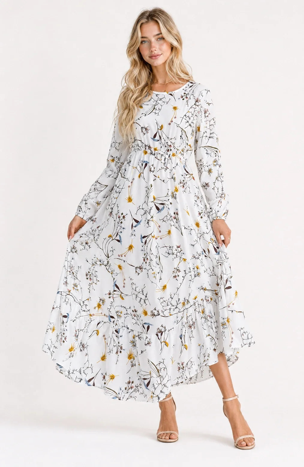 Jovera Joyce Jardin Éclat Floral Midi Dress