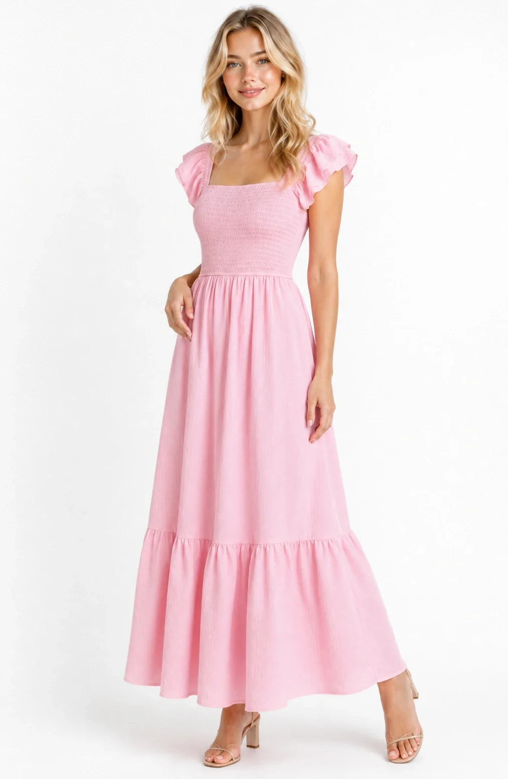 Jovera Joyce Lumière Belle Ruffle Maxi Dress