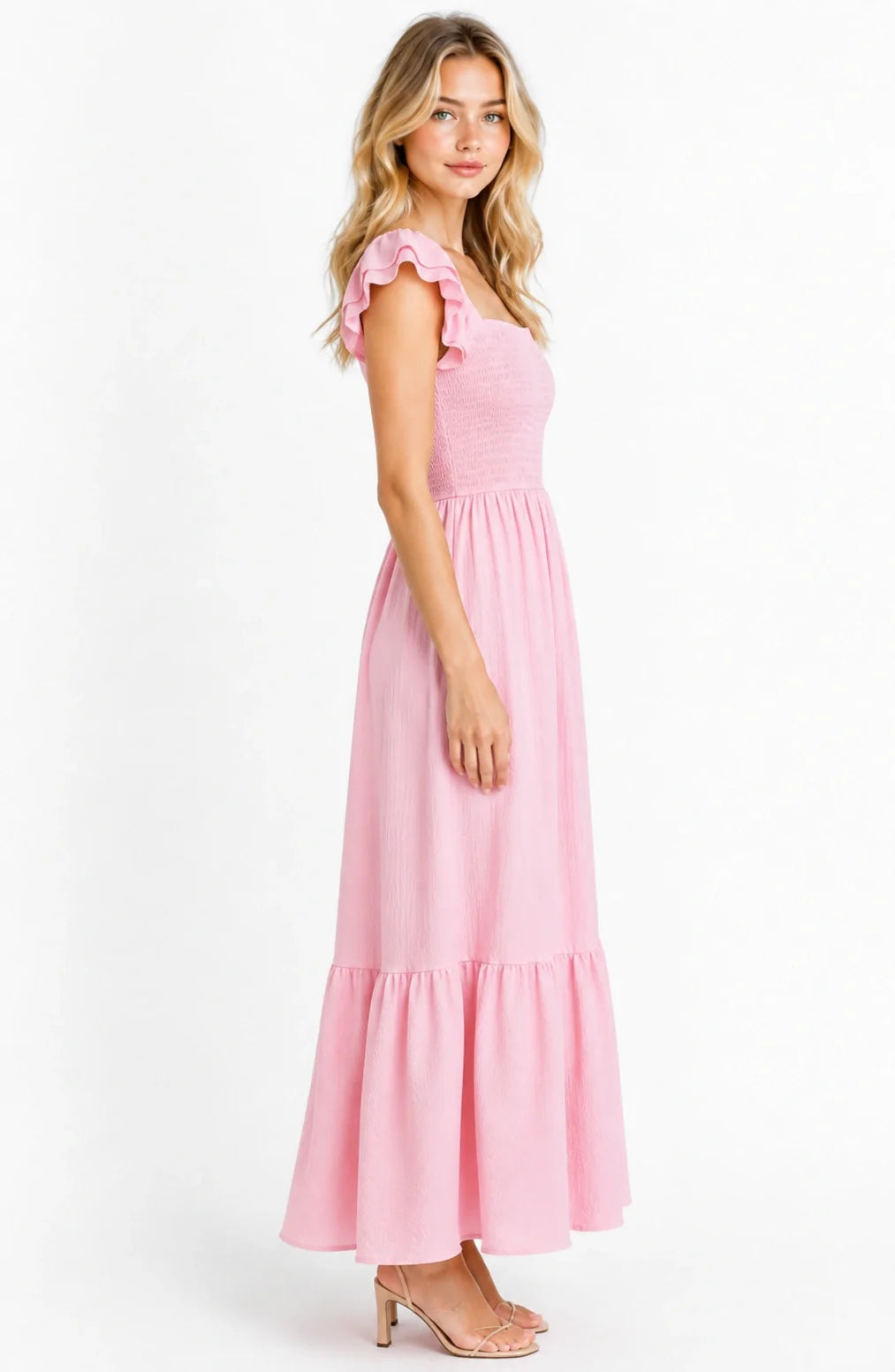 Jovera Joyce Lumière Belle Ruffle Maxi Dress